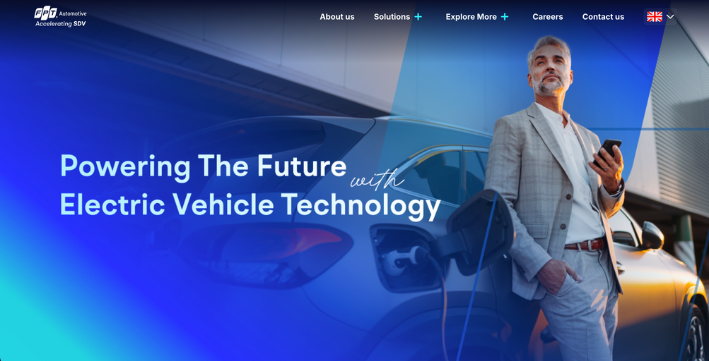FPT Automotive website hero screen