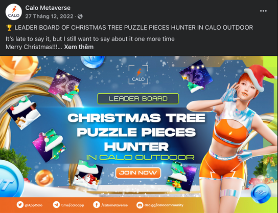Calo Metaverse social post two